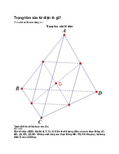 Trọng tâm của tứ diện là gì - Toán 11