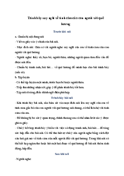 Soạn văn 6:  Soạn bài Trình bày suy nghĩ về tình cảm của con người với quê hương | Ngữ văn 6 | Kết nối tri thức