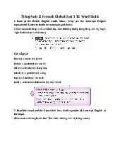 Giải SGK Tiếng Anh 12 Friends Global Unit 3 3E Word Skills