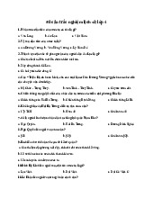 50 câu trắc nghiệm ôn tập Lịch sử 4