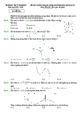 Đề ôn tập cuối học kì 1 Toán 12 năm 2025 – 2026 trường THPT Thủ Đức – TP HCM