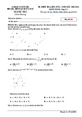 Đề giữa kỳ 1 Toán 12 năm 2025 – 2026 trường THPT Nguyễn Văn Cừ – Hải Phòng