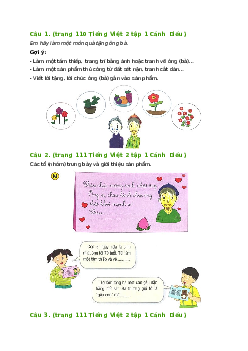 Giải SGK môn Tiếng việt 2 - Bài 13:  Quà tặng ông bà(2) | Cánh Diều