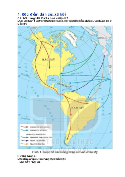 Giải SGK Địa lí 7 Bài 15: Đặc điểm dân cư, xã hội, phương thức khai thác tự nhiên bền vững ở Bắc Mỹ - Kết nối tri thức