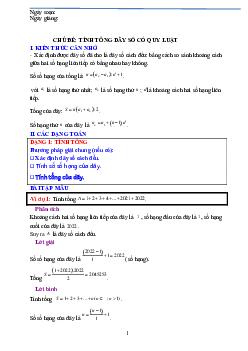 Giáo án dạy thêm Toán 6 sách Cánh diều Chủ đề 25