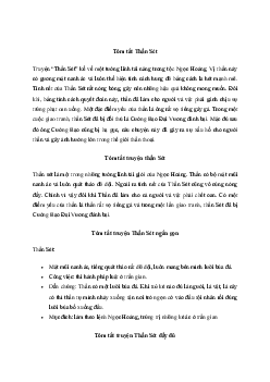 Giải Văn mẫu lớp 10: Tóm tắt tác phẩm Thần Sét (4 Mẫu) | Kết Nối Tri Thức