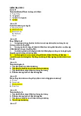 Câu hỏi trắc nghiệm kiểm tra Tin 3 môn Tin học  | Trường đại học kinh doanh và công nghệ Hà Nội