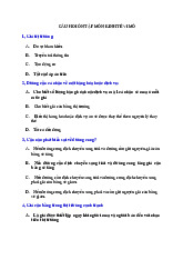 Câu hỏi ôn tập môn kinh tế vi mô trường đại học bách khoa - đại học Đà Nẵng.