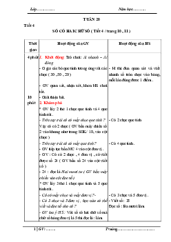 Bài 20 | Giáo án học kì 2 | Toán 1| Kết nối tri thức với cuộc sống