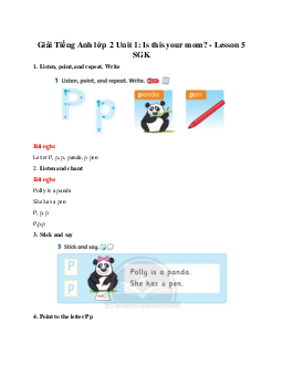 Unit 1: Is this your mom? - Lesson 5 SGK | Tiếng anh 2 Family and Friends