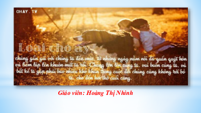 Bài 8.1. Thực hành đọc hiểu: VÌ SAO NÊN CÓ VẬT NUÔI TRONG NHÀ | Bài giảng PowerPoint Ngữ Văn 6 | Cánh diều