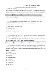 Đáp án môn Tiếng Anh  | Học viện Nông nghiệp Việt Nam