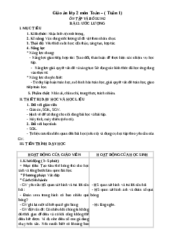 Giáo án Toán 2 sách Chân trời sáng tạo (cả năm) | Tuần 10 | Tiết 6