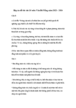 Đề thi vào 10 môn Ngữ văn năm 2023 - 2024 sở GD&ĐT Đà Nẵng