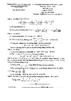 Đề thi học sinh giỏi Toán 9 năm 2020 – 2021 phòng GD&ĐT Sầm Sơn – Thanh Hóa