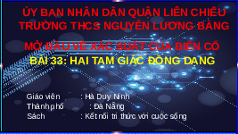 Giáo án điện tử Toán 8 Bài 33 Kết nối tri thức: Hai tam giác đồng dạng