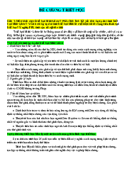 Câu hỏi lý thuyết môn Triết học Mác - Lênin | Trường Đại học Mở Hà Nội