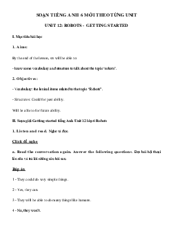 Tiếng Anh lớp 6 unit 12 Getting started