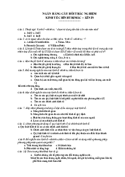 Ngân hàng trắc nghiệm Kinh tế chính trị Mác-Lênin | Trường Đại học Giao thông Vận Tải