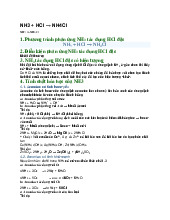 NH3 + HCl → NH4Cl Hóa học  11