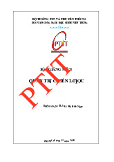 Bài giảng môn Quản trị chiến lược | Học viện Công Nghệ Bưu Chính Viễn Thông