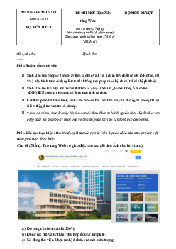 Đề thi môn Nền tảng Web | Công nghệ thông tin | Trường Đại học Thủy Lợi