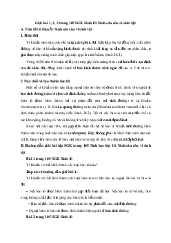 Giải bài tập trang 105 SGK Sinh học lớp 10: Sinh sản của vi sinh vật