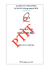 Bài giảng môn Quản trị học | Học viện Công Nghệ Bưu Chính Viễn Thông