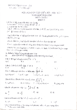 Ôn tập giữa học kỳ 1 Toán 9 năm 2023 – 2024 trường THCS Ngọc Lâm – Hà Nội