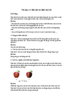 Giải bài 26: Công cụ tinh chỉnh màu sắc và công cụ chọn  | Tin học 11 Kết nối tri thức