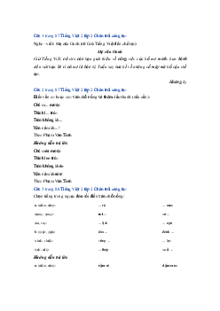 Giải VBT môn Tiếng việt 2 - Bài 2: Mục lục sách | Chân trời sáng tạo