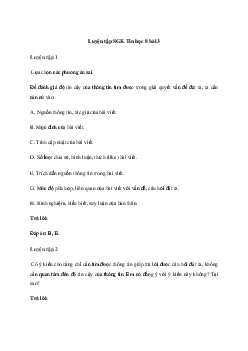 Tin học 8 Bài 3: Thông tin với giải quyết vấn đề - Chân trời sáng tạo