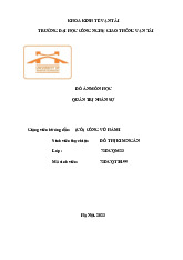 Đồ án môn Quản trị nhân sự | Đại học Công nghệ Giao thông vận tải