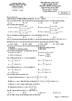 Đề giữa kỳ 1 Toán 11 năm 2023 – 2024 trường chuyên Hùng Vương – Phú Thọ