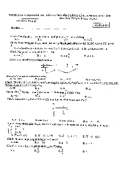 Đề thi công bằng Toán 12 lần 2 năm 2018 – 2019 trường chuyên KHTN – Hà Nội