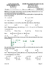 Đề học kì 2 Toán 12 năm 2024 – 2025 trường THPT Nguyễn Gia Thiều – Hà Nội