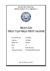 Báo cáo Thực tập nhận thức ngành | Đại học Công nghệ Đông Á