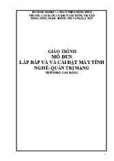 giáo trình mô đun lắp ráp và và cài đặt máy tính  nghề: quản trị mạng | Trường Cao đẳng Công nghệ Thủ Đức