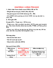 KTTC1 - Tóm tắt Kế toán Tài chính I: Hàng Tồn Kho & Kế toán CPSX