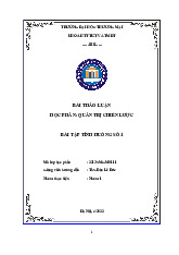 Phân Tích Tầm Nhìn Chiến Lược Tập Đoàn KIDO | Bài thảo luận Quản trị chiến lược