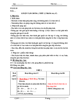Bài 29 | Giáo án học kì 2 | Toán 1| Kết nối tri thức với cuộc sống