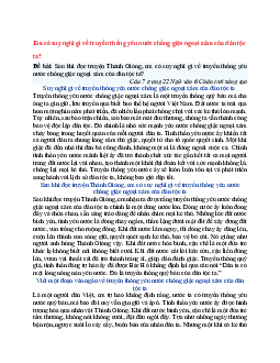 Văn mẫu lớp 6 Chân trời sáng tạo bài Em có suy nghĩ gì về truyền thống yêu nước chống giặc ngoại xâm của dân tộc ta?