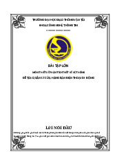 Bài tập lớn Quản lý cửa hàng bán điện thoại di động |  Đại học Giao thông vận tải