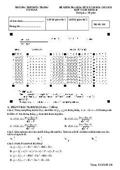 Đề học kỳ 2 Toán 10 năm 2022 – 2023 trường THPT Đức Trọng – Lâm Đồng