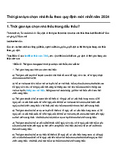 Thời gian lựa chọn nhà thầu theo quy định mới nhất năm 2024