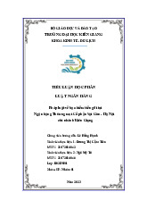 Tiểu luận Bảo hiểm tiền gửi ngân hàng 2021 - 2022 môn Luật ngân hàng | Trường Đại học Kiên Giang