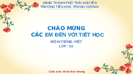 Giáo án điện tử Tiếng việt 1 Cánh diều: Học vần: Nắng