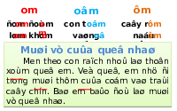 Giáo án điện tử Tiếng việt 1 bài 3 Chân trời sáng tạo: Học vần: om, ôm, ơm