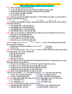 Trắc nghiệm KHTN 8 Kết nối tri thức bài 7 Tốc độ phản ứng và chất xúc tác (có đáp án)