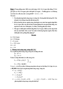 Bài tập ôn môn Kinh tế học đại cương ( có đáp án) | Đại học Thăng Long